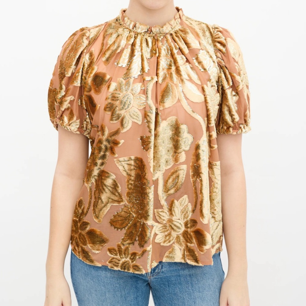 Ulla Johnson Paola top in rose gold - Size 2 - Picture 1 of 7